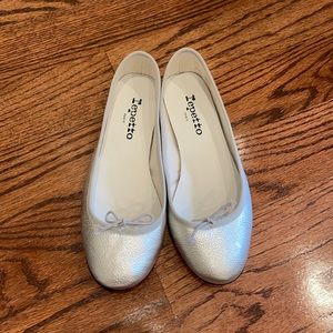 Repetto silver ballet flats